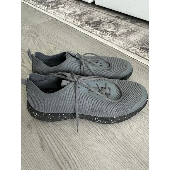 SNIBBS size 14 ROVR Charcoal Speckle Knit Mesh Work Sneaker slip resistant - Picture 3 of 7